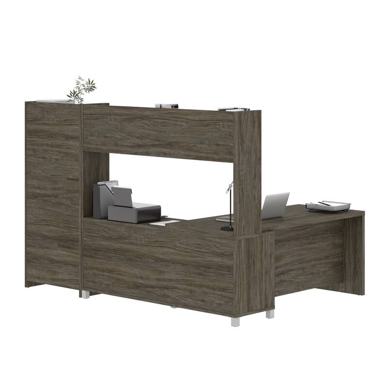 Pro-Linea L-Desk with Bookcase