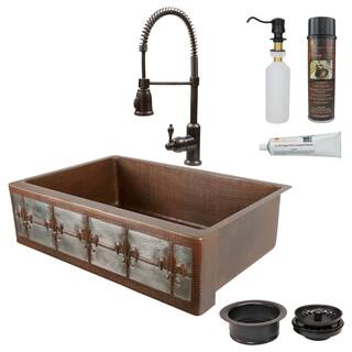 Handmade Farmhouse Single Basin Kitchen Sink Package (Mexico)