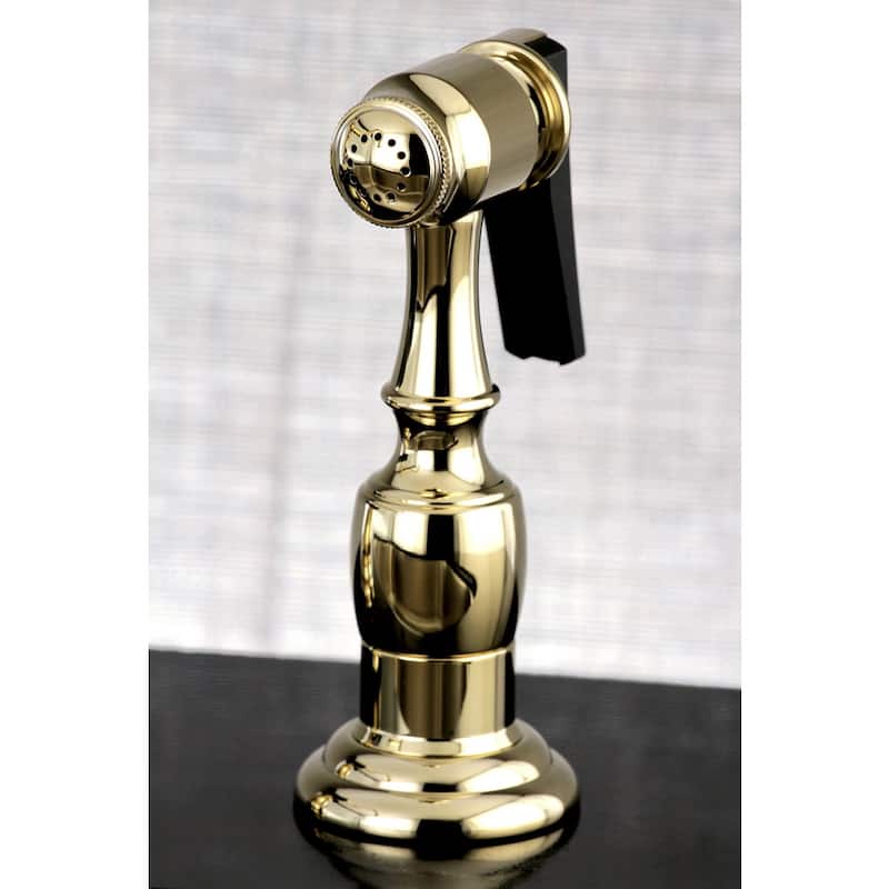 Kingston Brass Victorian Porcelain-Handle Kitchen Faucet w/ Side Sprayer