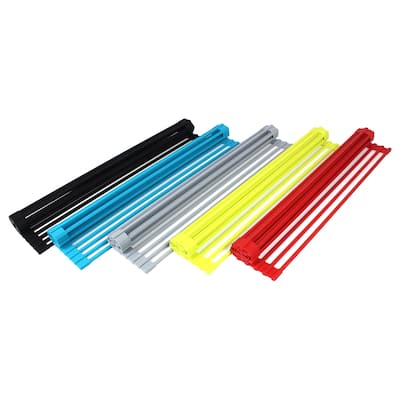 20-3/8 Inch Silicone Multipurpose Roll-up Dish Rack For Stainless Steel Kitchen / Island / Bar Sinks