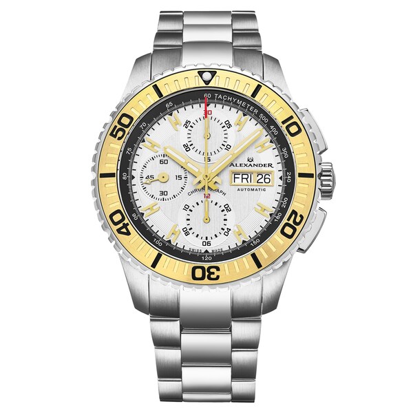 Shop Alexander Men's Swiss Made Automatic Chronograph  