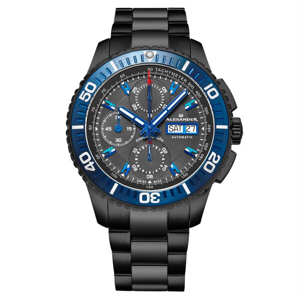 Shop Alexander Men's Swiss Made Automatic Chronograph  