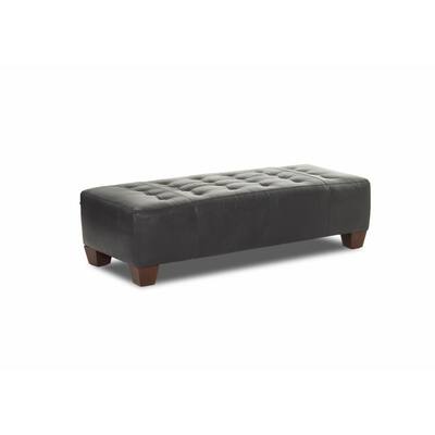 Klaussner Furniture Wayne Manor Leather Ottoman