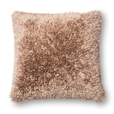 Solid Ribbon Shag 22-in. Throw Pillow OR Cover Only