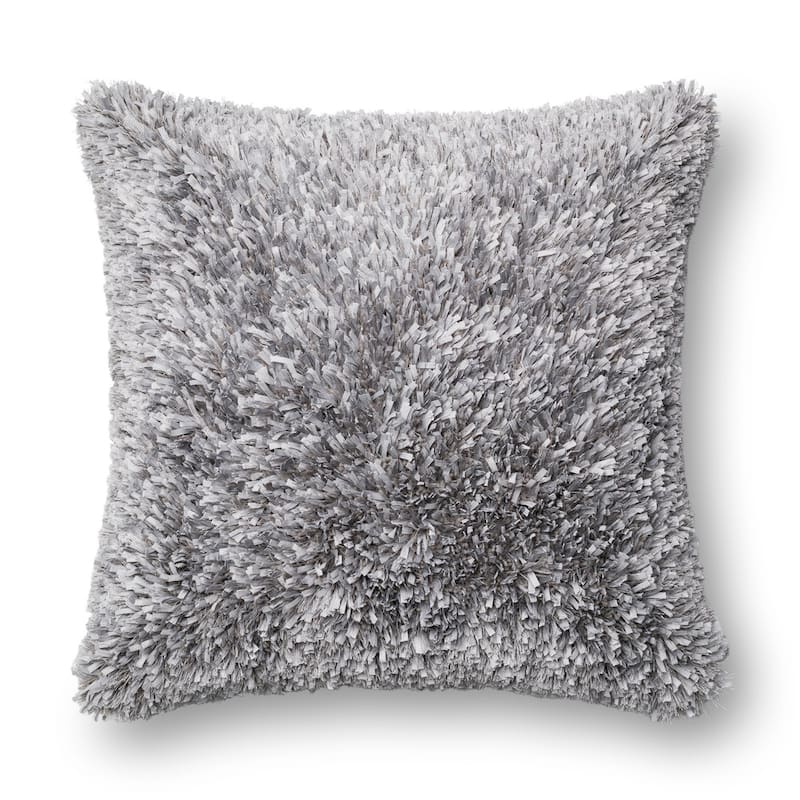 Solid Ribbon Shag 22-in. Throw Pillow OR Cover Only