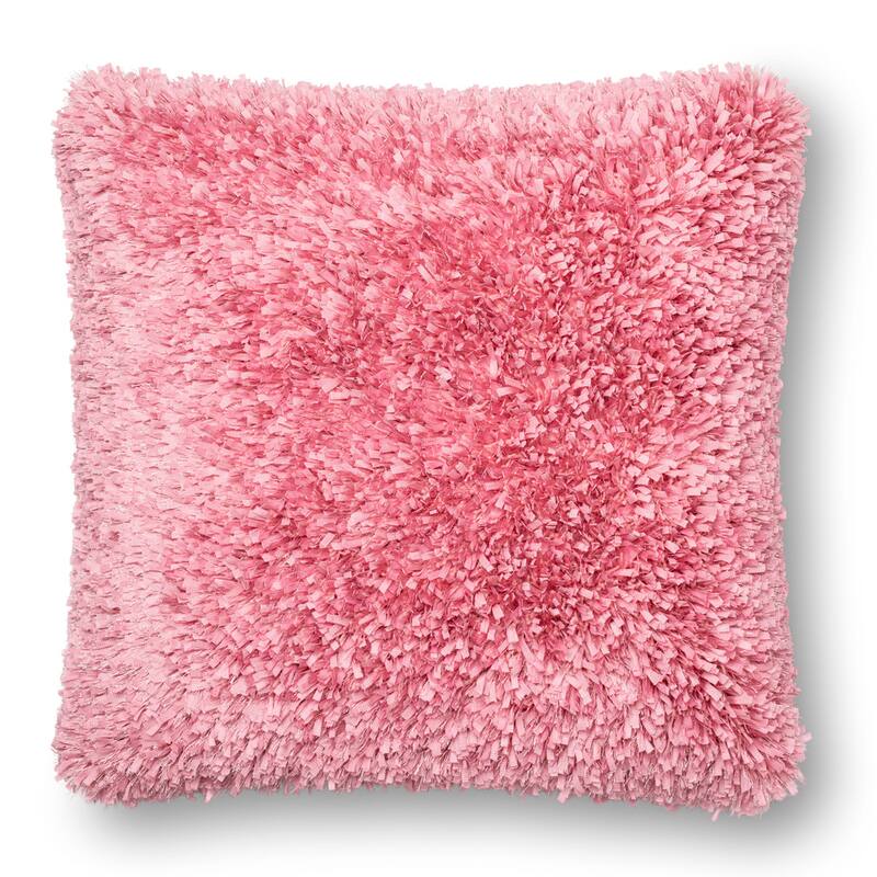 Solid Ribbon Shag 22-in. Throw Pillow OR Cover Only