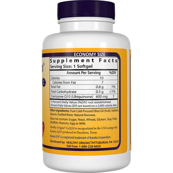 Shop Healthy Origins Coq10 600 Mg 150 Softgels Overstock