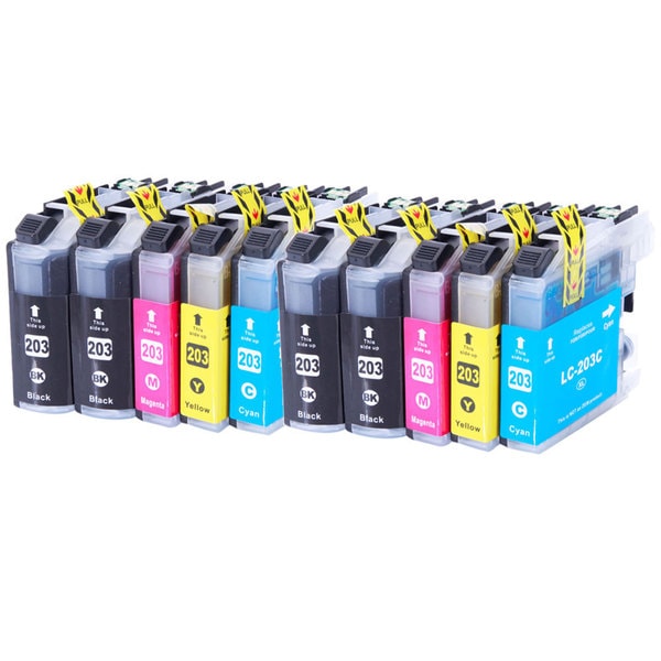 Ink Cartridge Set for Brother LC203 XL MFC J460DW J480DW J485DW (Set of 10)