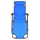 Portable Blue Steel Dual Purposes Extendable Folding Reclining Chair - Thumbnail 2