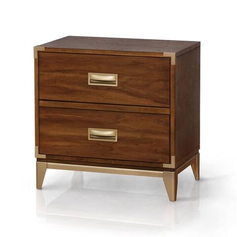 Furniture Of America Tuff Transitional Oak 3 Drawer Nightstand By