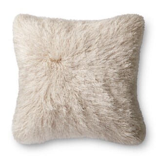 Luxe Solid-color Shag 22-inch Throw Pillow or Pillow Cover