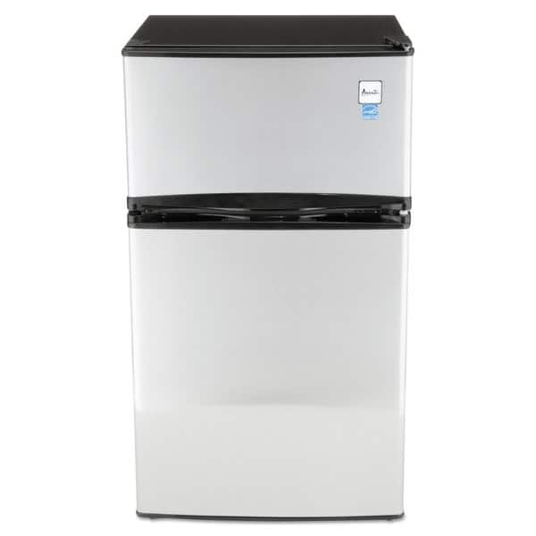 Counter-Height 3.1 Cu. Ft Two-Door Refrigerator/Freezer, Black/Stainless Steel Counter-Height 3.1 Cu. Ft Two-Door Refrigerator/Freezer, Black/Stainless Steel