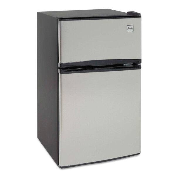 Counter-Height 3.1 Cu. Ft Two-Door Refrigerator/Freezer, Black/Stainless Steel Counter-Height 3.1 Cu. Ft Two-Door Refrigerator/Freezer, Black/Stainless Steel