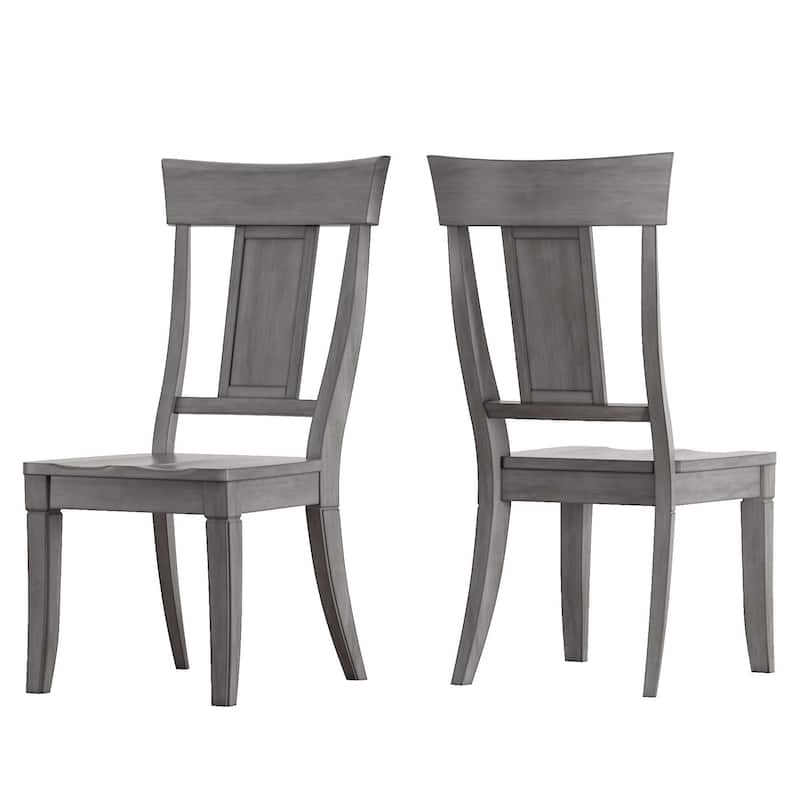 Eleanor Oak Round Solid Wood Table and Panel Back Chairs 5-piece Dining Set by iNSPIRE Q Classic