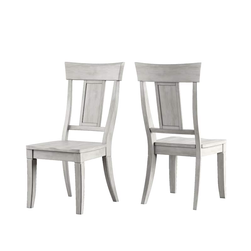 Eleanor Oak Round Solid Wood Table and Panel Back Chairs 5-piece Dining Set by iNSPIRE Q Classic