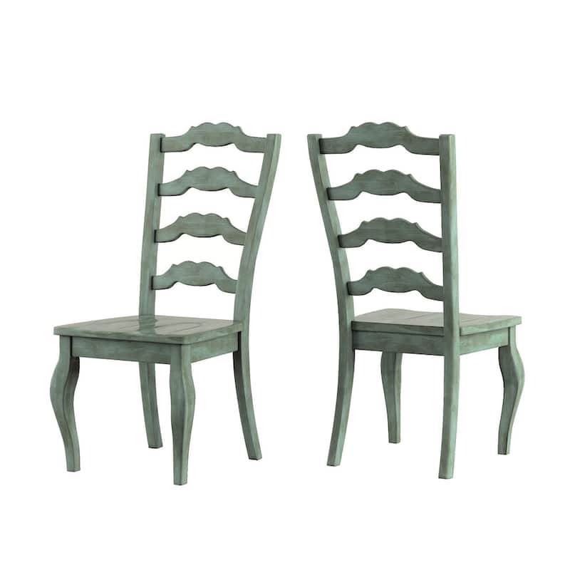 Eleanor Oak Round Solid Wood Top Ladder Back 5-piece Dining Set by iNSPIRE Q Classic