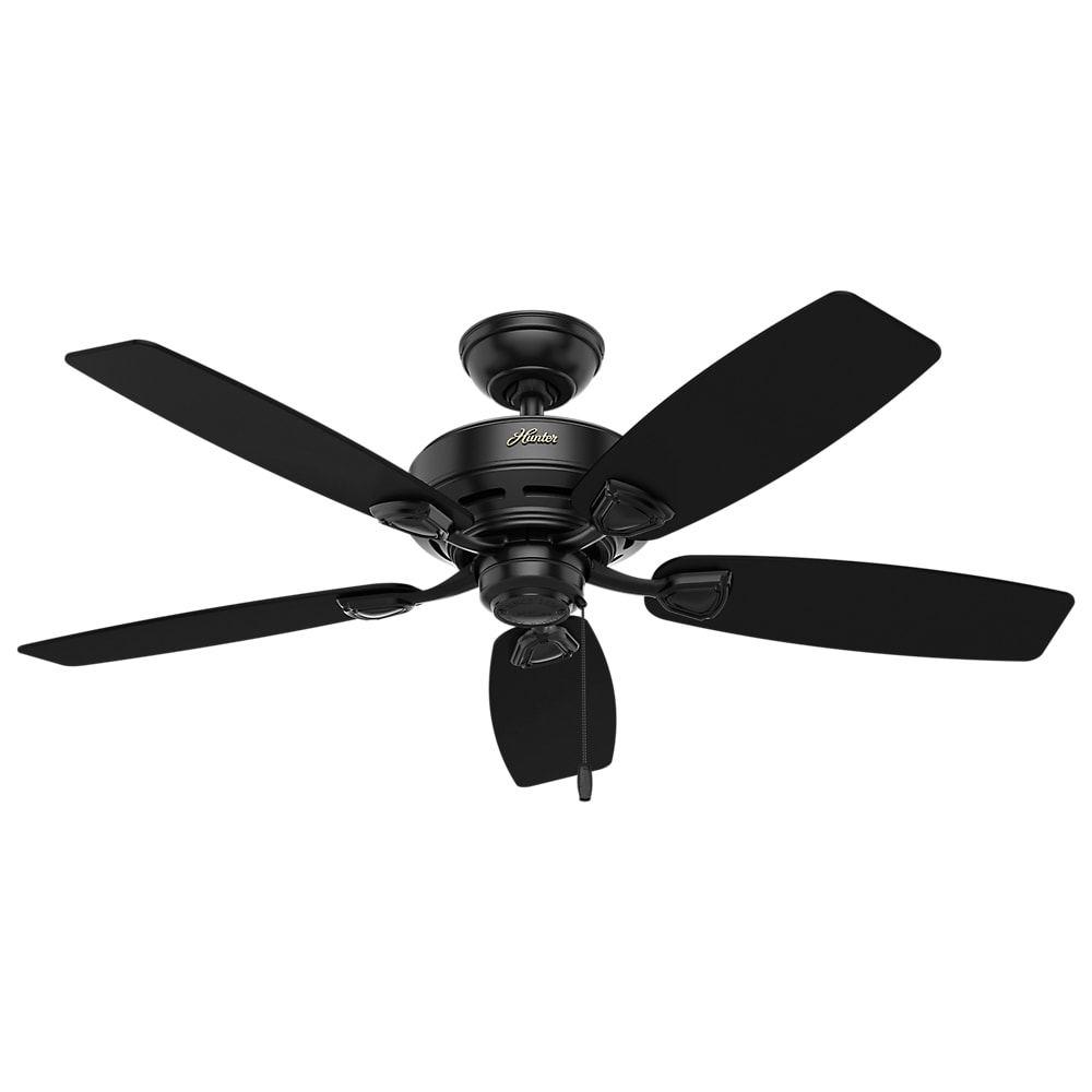 Hunter Sea Wind Collection Matte Black 48 Inch 5 Matte Black Plastic Blades Ceiling Fan