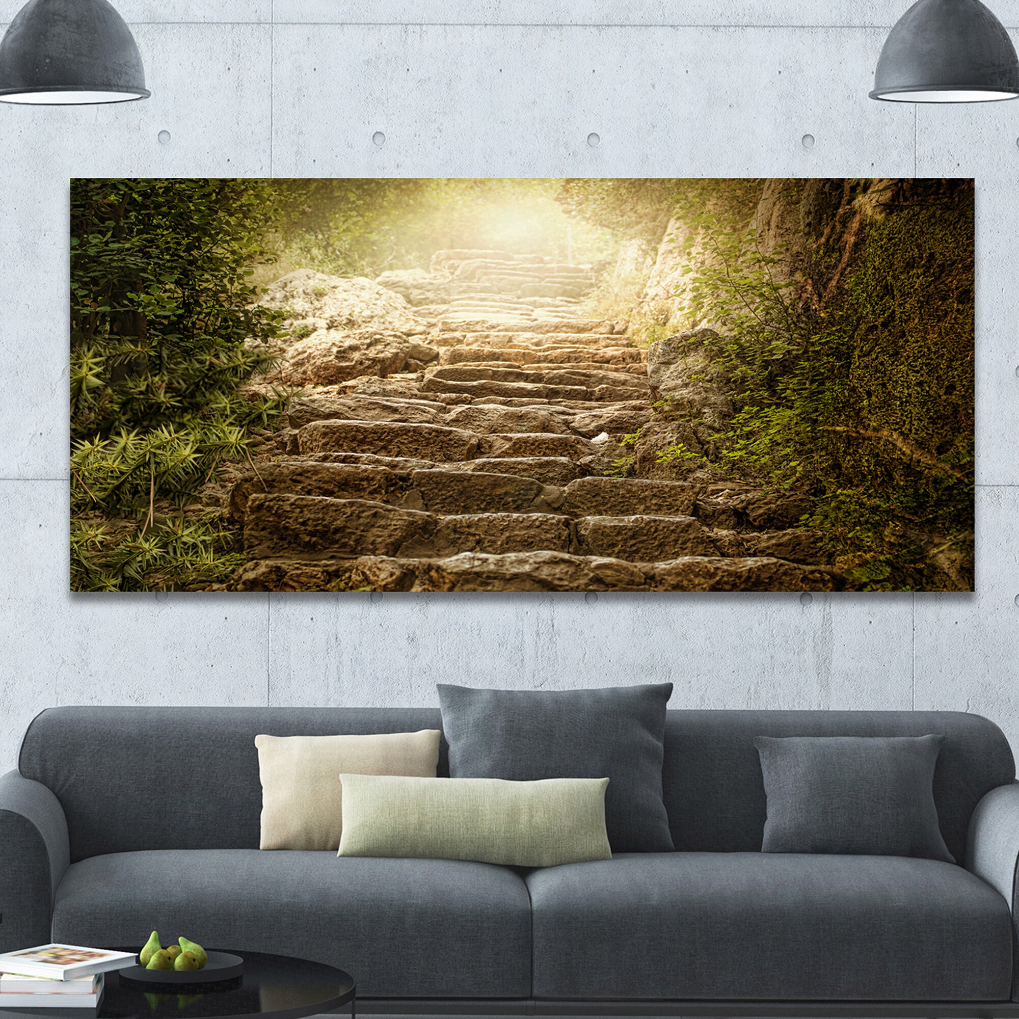 Shop Designart Holy Light And Upstairs Landscape Canvas Wall Artwork Multi Color Free Shipping On Orders Over 45 Overstock