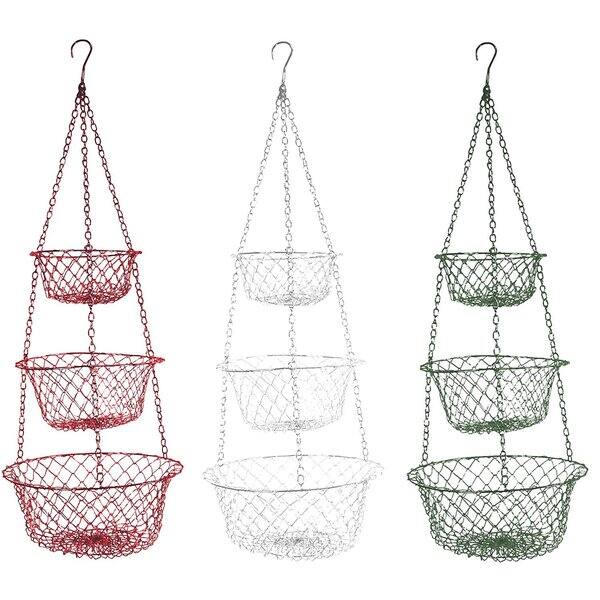 Hanging 3 Tier Metal Fruit And Vegetable Basket Overstock 14544376