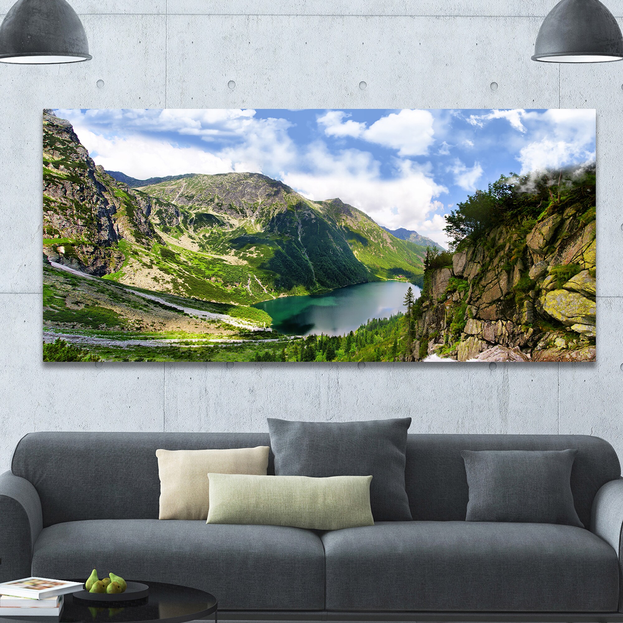 Shop Designart Incredible View Of Tatra Mountains Landscape Wall Artwork Multi Color Overstock 14544420