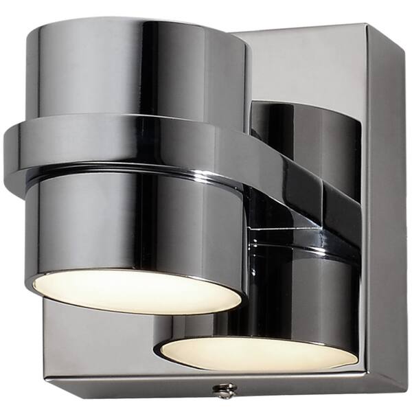 slide 2 of 3, Twocan 1-Arm LED Polished Chrome Bath Fixture - Silver