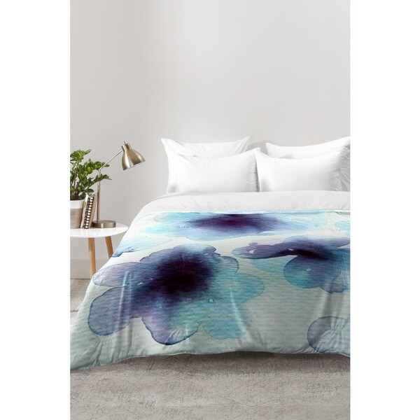 Elena Blanco Ethereal Blue Flowers Comforter
