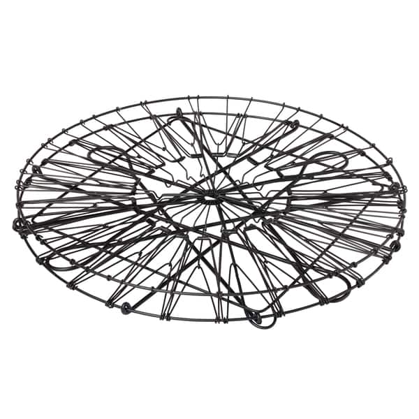 Shop Large Vintage Black Wire Laundry Basket Hamper Overstock