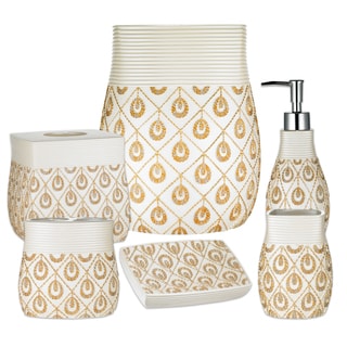 Beige/Gold Popular Bath Seraphina Bathroom Toothbrush Holder 