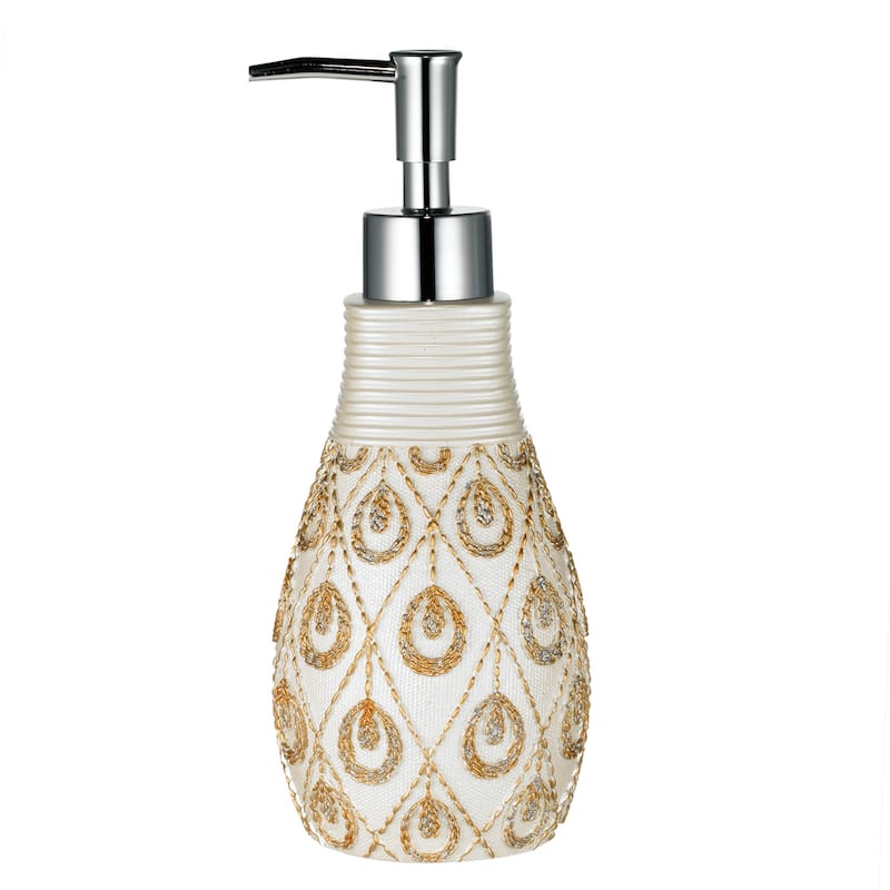 Seraphina 6 Piece Bath Accessory Set or Separates - Beige/Gold