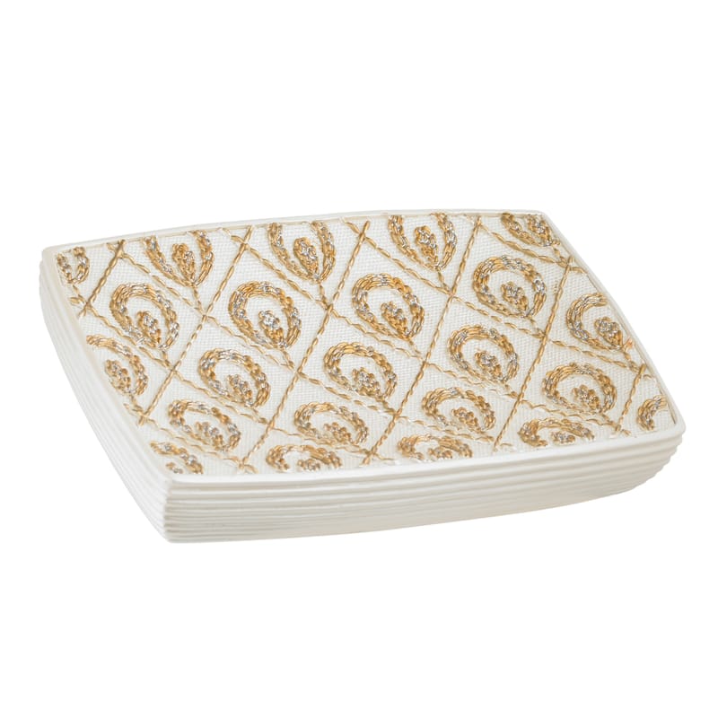 Seraphina 6 Piece Bath Accessory Set or Separates - Beige/Gold