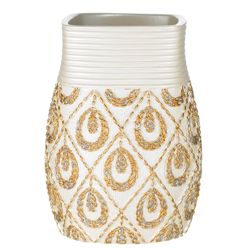 Seraphina 6 Piece Bath Accessory Set or Separates - Beige/Gold