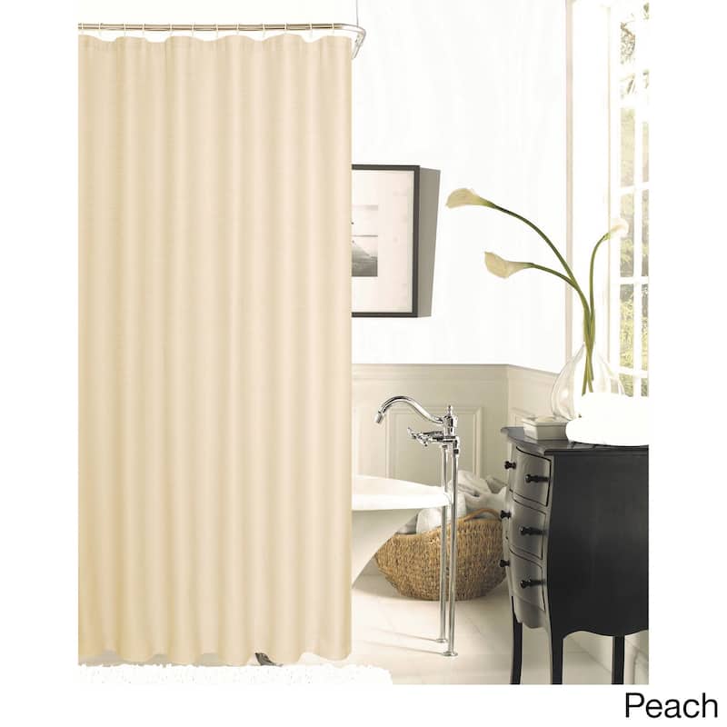Hotel Waffle Shower Curtain - Peach