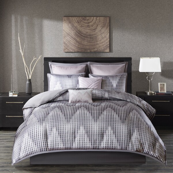 Madison Park Hailey Lavender 8-piece Jacquard Comforter Set