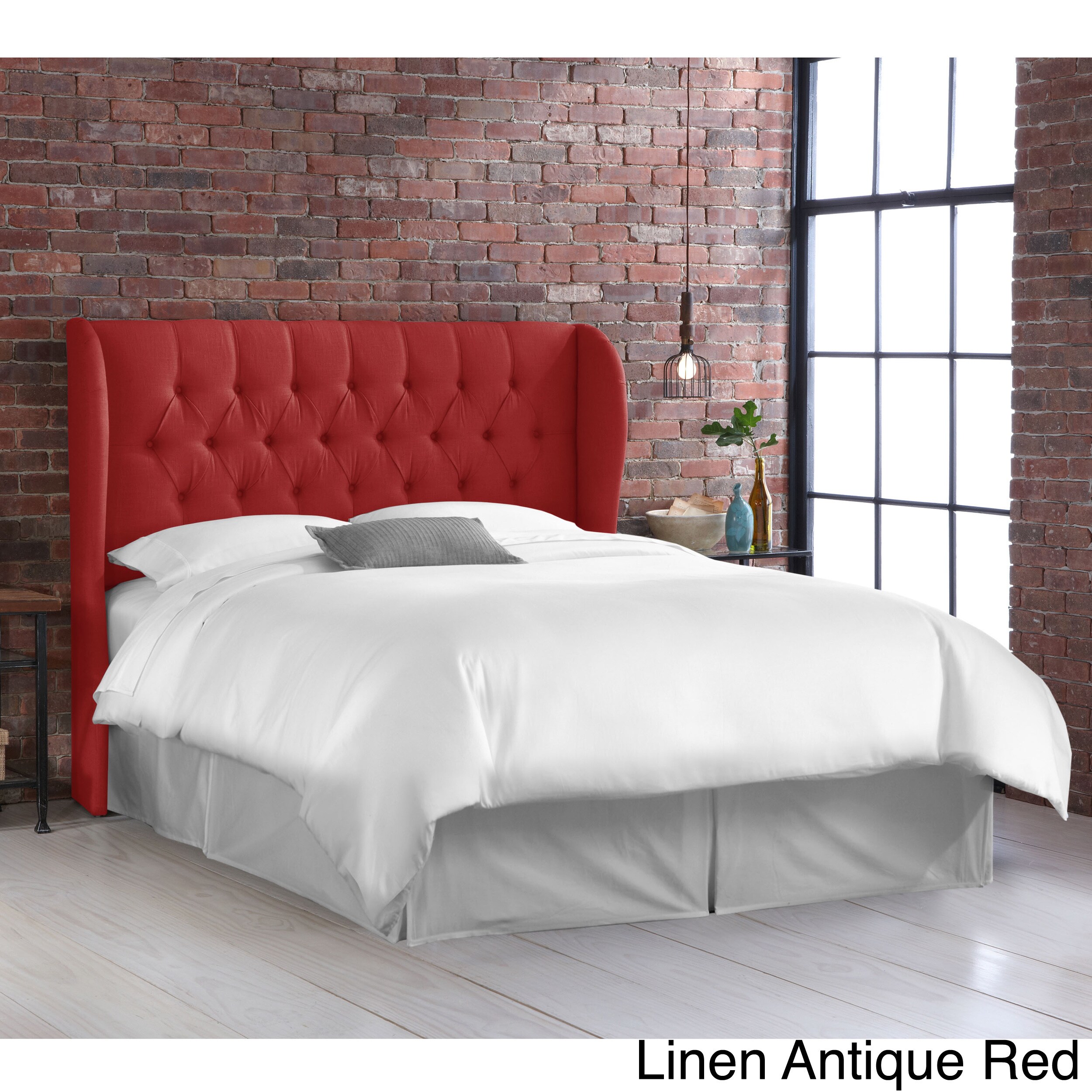 Skyline Furniture Tufted Wingback Headboard in Linen Bed Bath Beyond 14547811