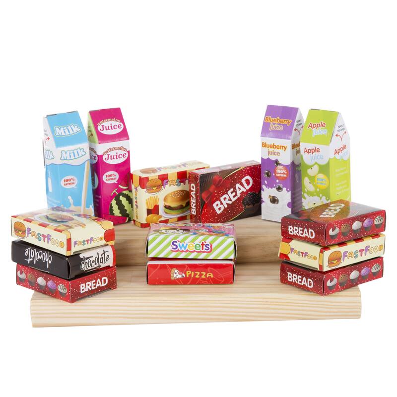 Hey! Play! Pretend Play Assorted Food Set Fresh, Boxed and Canned Food