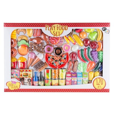 Hey! Play! Pretend Play Assorted Food Set Fresh, Boxed and Canned Food