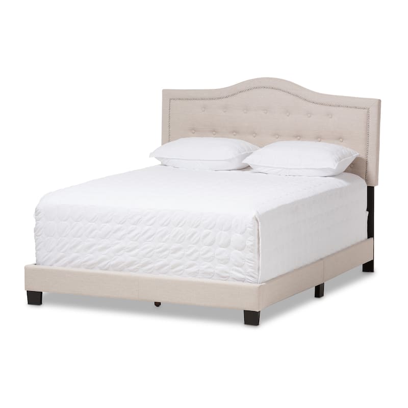 Copper Grove Brentwood Contemporary Tufted Upholstered Panel Bed - Beige - Full