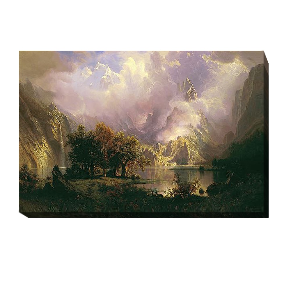 Albert Bierstadt Rocky Mountain Landscape Gallery Wrapped Canvas Giclee Art On Sale Overstock 14549424