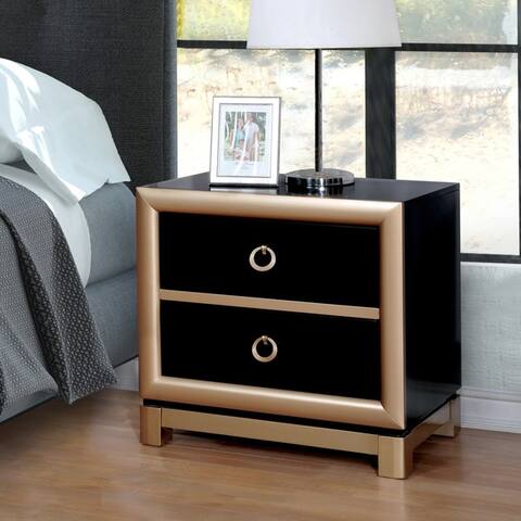 Furniture Of America Kazy Contemporary Black Metal 2 Drawer