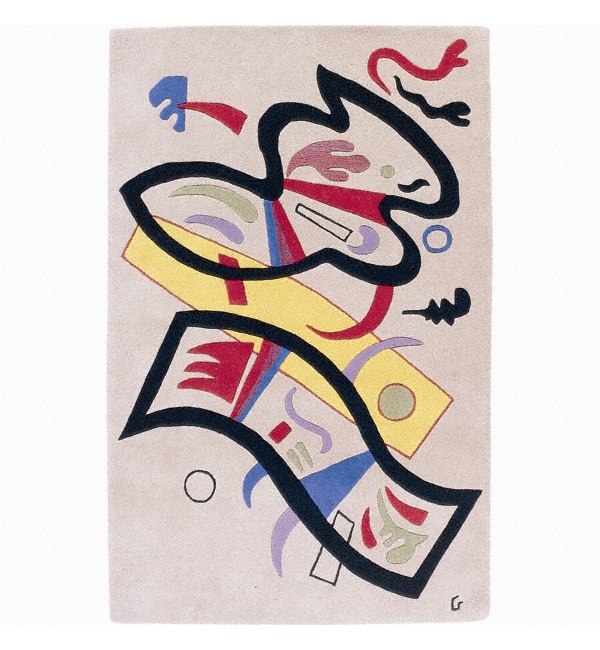 Nourison Guggenheim Art Beige Hand-tufted Wool Rug (3'9 x 5'9) - 3'9" x 5'9"