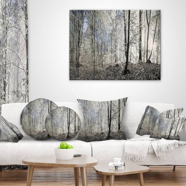 Shop Designart Dark Morning In Forest Panorama Landscape Large