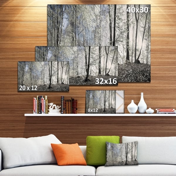 Shop Designart Dark Morning In Forest Panorama Landscape Large