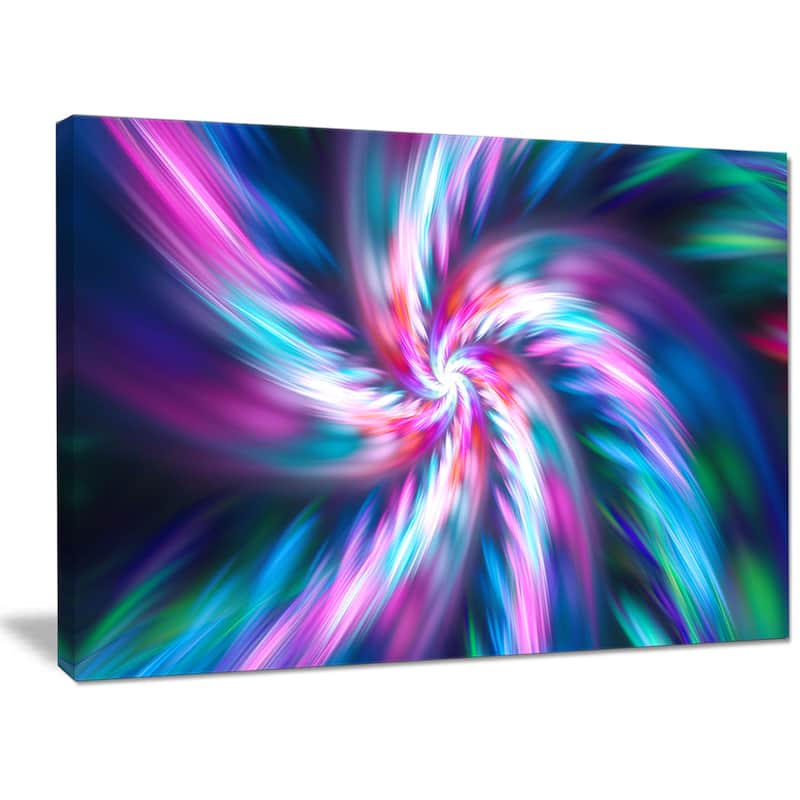 Designart "Dancing Multi-Color Fractal Flower" Extra Large Floral Canvas Art Print