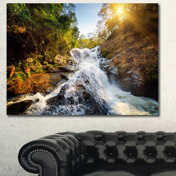 Colourful Waterfall Landscape Large Poster Art Print in multiple sizes