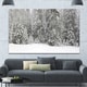 preview thumbnail 1 of 7, Designart "Foggy Winter Forest Panorama" Extra Large Landscape Canvas Art Print - Multi-color