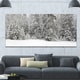 preview thumbnail 2 of 7, Designart "Foggy Winter Forest Panorama" Extra Large Landscape Canvas Art Print - Multi-color