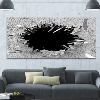 Strick & Bolton "Abstract Broken Wall 3D Design" Canvas Wall Art