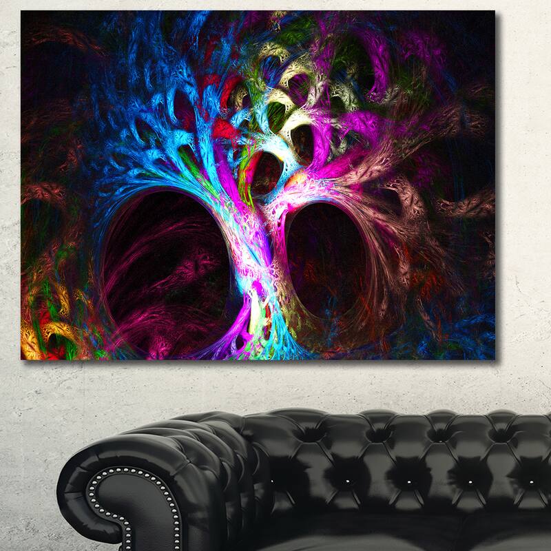 Designart "Magical Multi-color Psychedelic Tree'Extra Large Abstract Canvas Art Print