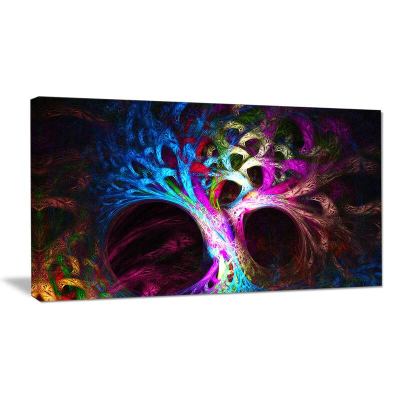 Designart "Magical Multi-color Psychedelic Tree'Extra Large Abstract Canvas Art Print