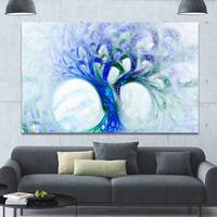 Shop Designart 'Magical Green Psychedelic Tree' Extra Large Abstract ...